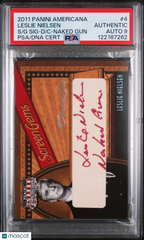 Panini Americana Screen Gems Signature Leslie Nielsen Inscribed Naked Gun PSA