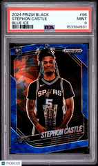 2024 Panini Prizm Black Stephon Castle #96 Blue Ice #/125 PSA 9 Mint