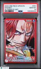 2024 One Piece Op09-Emperors New World Shanks Alternate Art PSA 10 #001