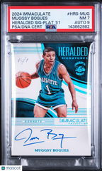 2024 Immaculate Heralded Signatures Muggsy Bogues Platinum #1/1 PSA 7 Auto 9