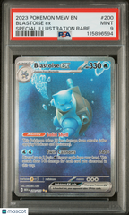2023 Pokemon Mew EN-151 Blastoise EX Special Illustration Rare PSA 9 #200 Mint