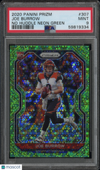 2020 Prizm Joe Burrow #307 PSA 9 Rookie Green #/5 No Huddle SSP RC Mint POP 1