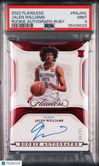 2022 Panini Flawless Rookie Autograph Jalen Williams #/15 RUBY AUTO PSA 9