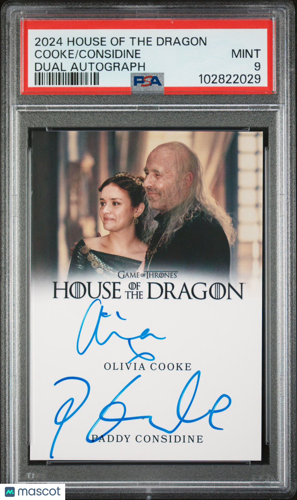 2024 House Of The Dragon S1 Paddy Considine Olivia Cooke LE Autograph PSA 9