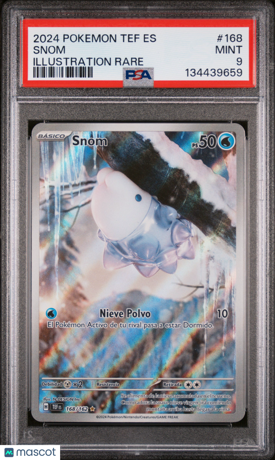 2024 Pokemon Spanish Tef Es-Temporal Forces Snom Spanish Illust Rare PSA 9 #168