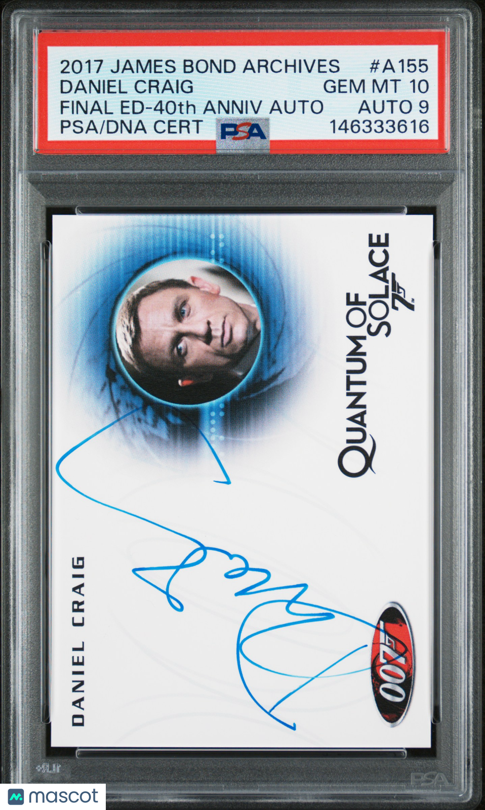 2017 Rittenhouse James Bond Archives Final Ed 40th An Daniel Craig PSA 10 Auto 9