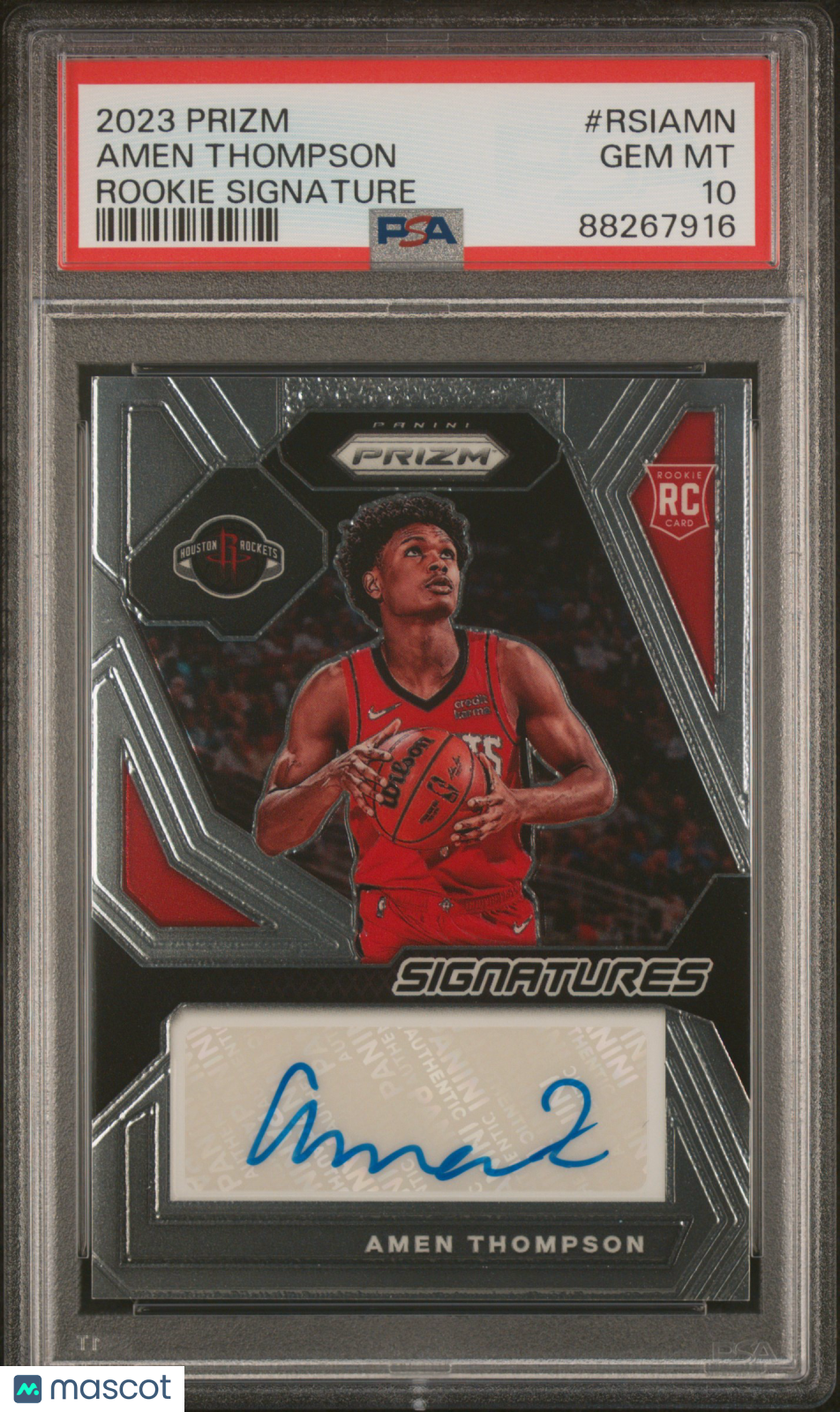 2023 Panini Prizm Rookie Signatures Amen Thompson #RSIAMN RC Auto PSA 10