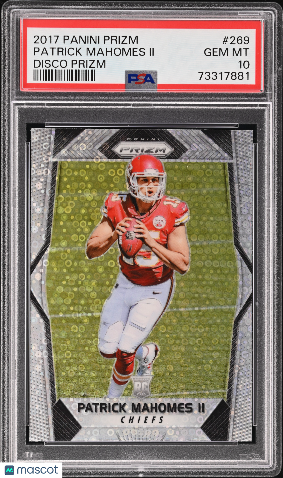 2017 Panini Prizm Patrick Mahomes II Rookie Disco Silver RC #269 PSA 10 Gem