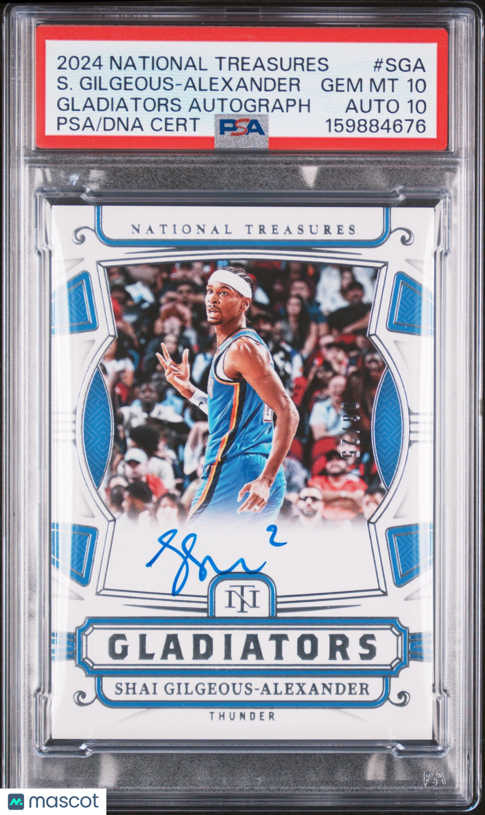 2024 National Treasures Gladiators Shai Gilgeous-Alexander #/25 PSA 10 Auto 10