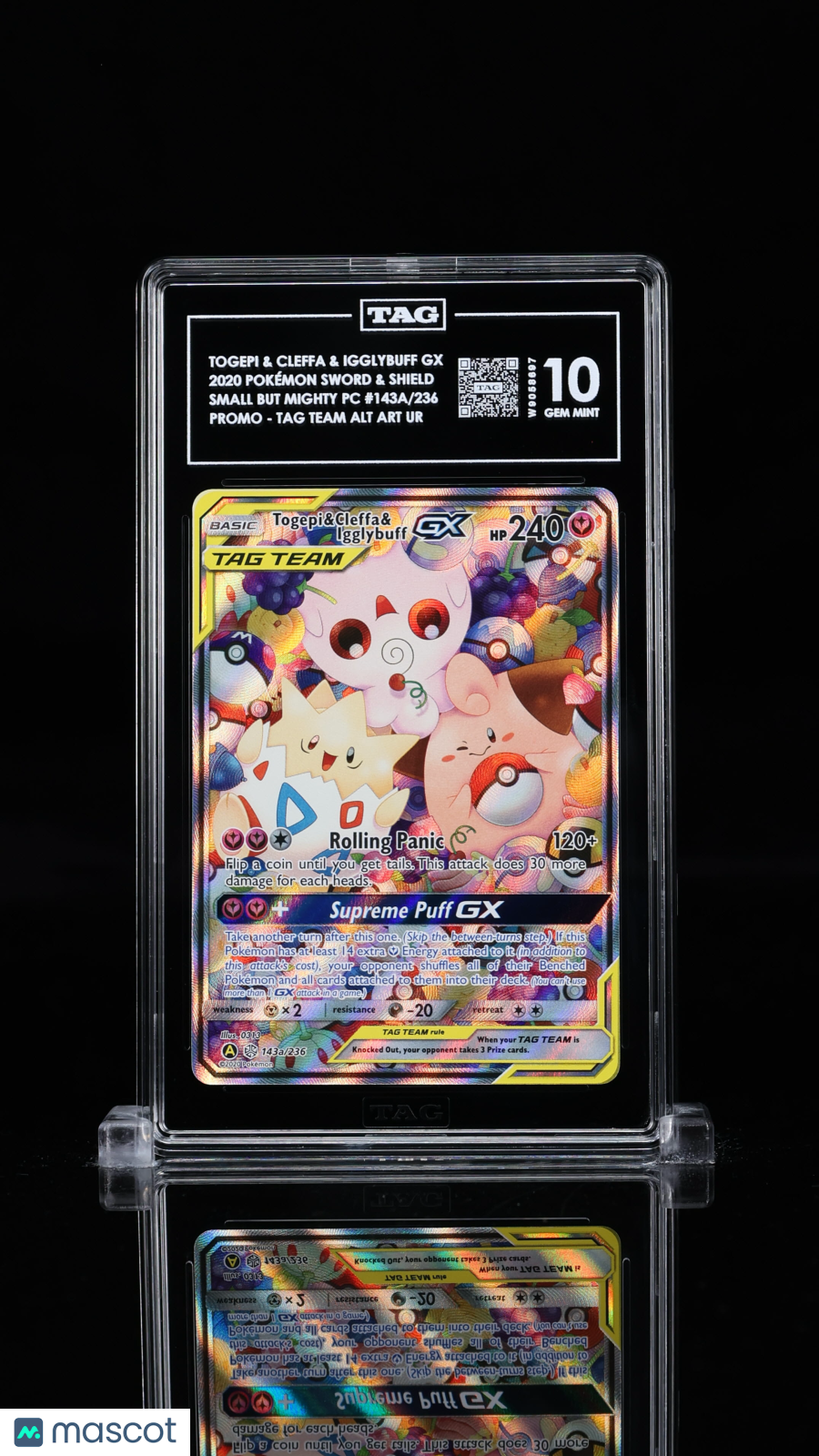 2020 Pokémon Sword Shield Promo Togepi Cleffa Igglybuff team GX TAG 10 #143a Gem