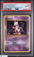 2016 Pokemon Xy Evolutions Mewtwo Holo Holo Evolutions-Cracked Ice PSA 8 #51