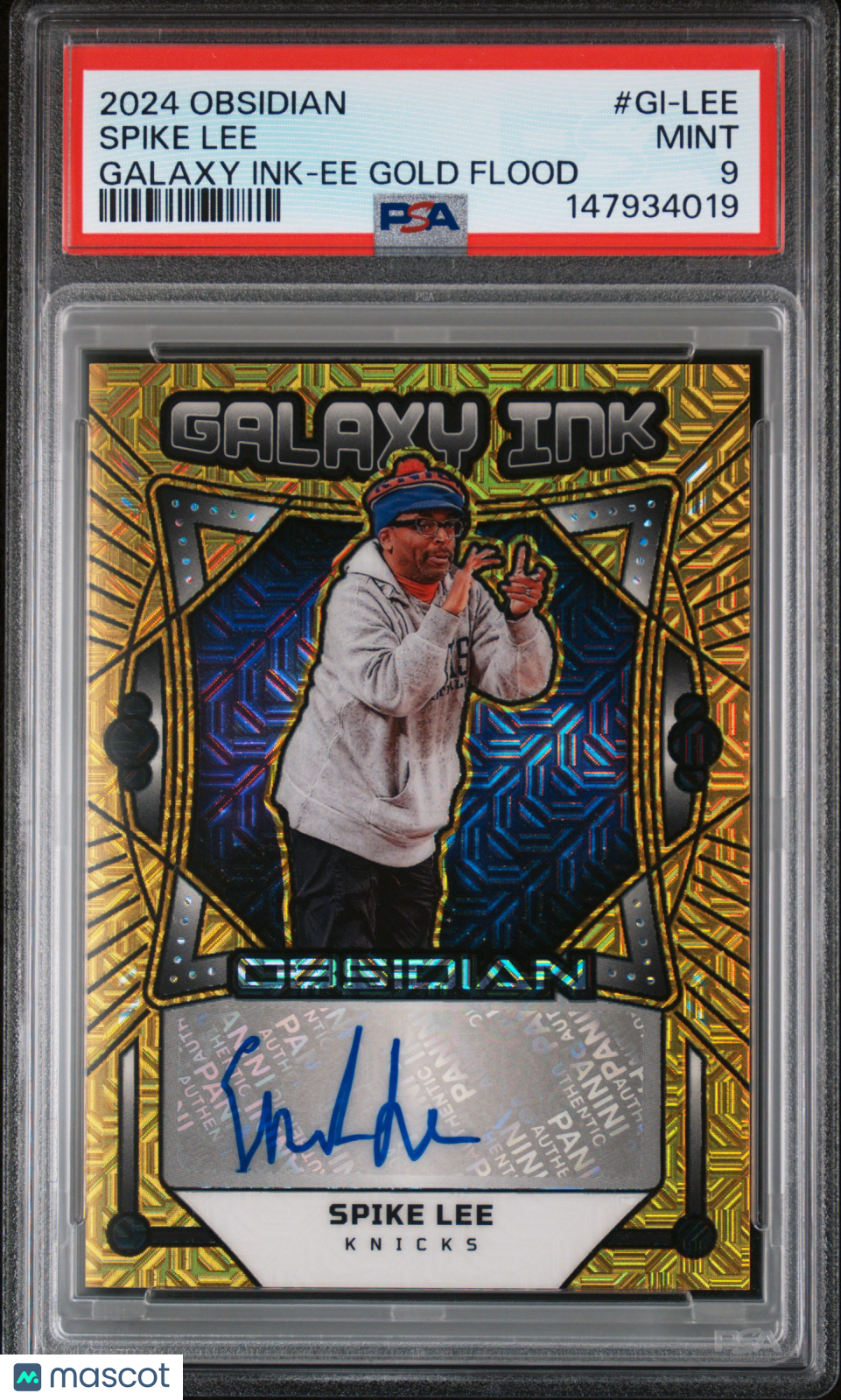 2024 Panini Obsidian Galaxy Ink Signed Spike Lee Autograph #/10 Gold Flood PSA 9