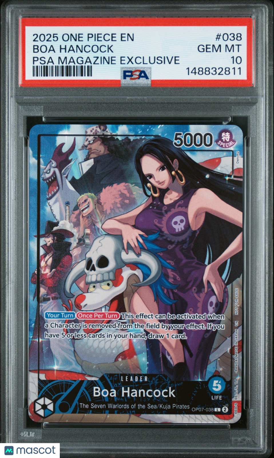 2025 One Piece Promos Boa Hancock Foil Promo PSA Magazine Exclusive PSA 10 #038