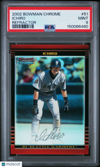2002 Bowman Chrome Ichiro #51 Refractor Ref PSA 9 Mint