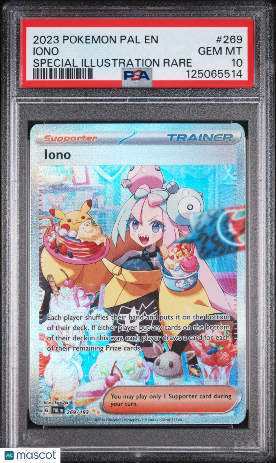 2023 Pokemon Pal EN-Paldea Evolved Iono #269 English Fa Illustration Rare PSA 10
