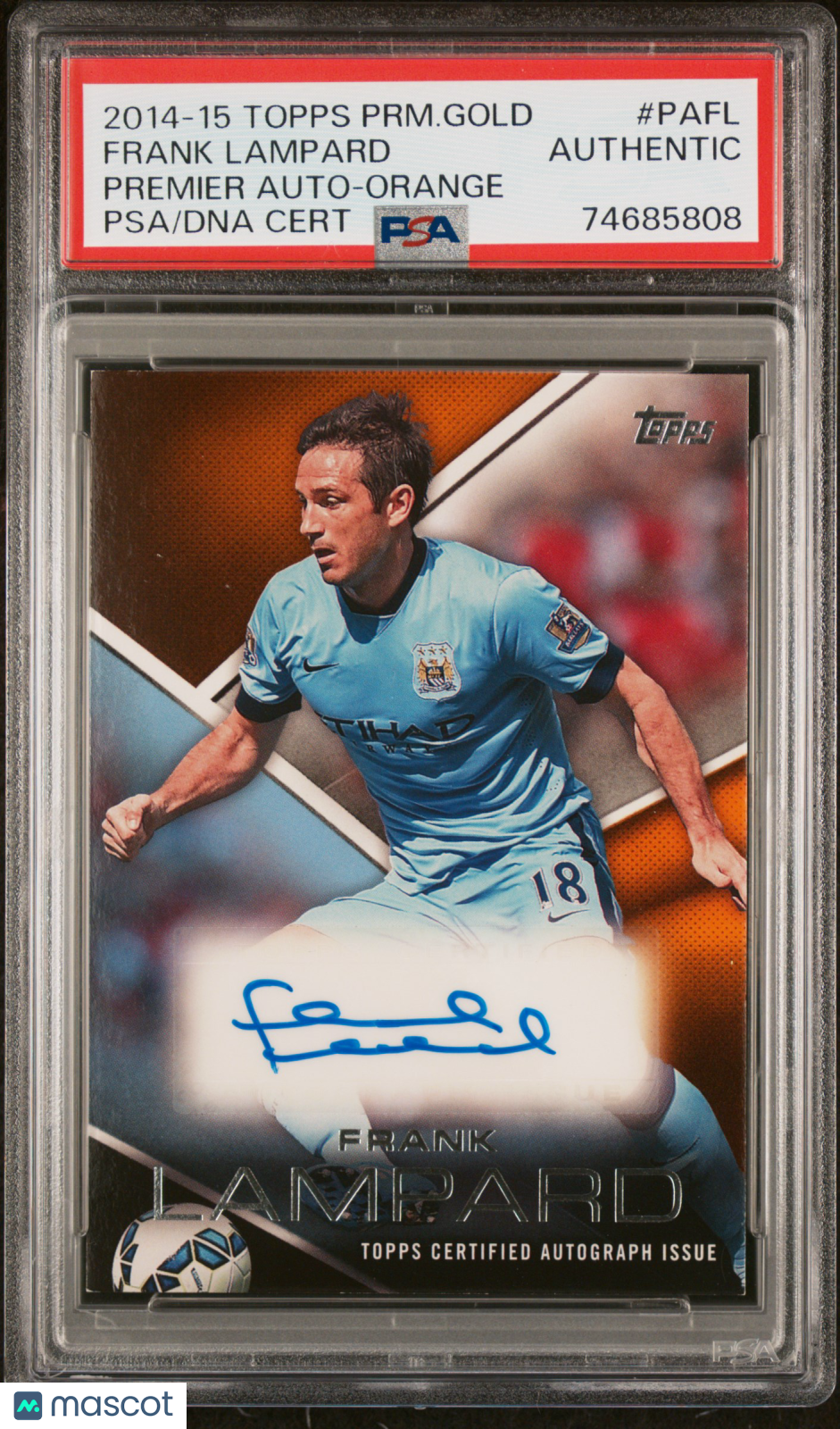2014 Topps Premier Gold Autograph Frank Lampard Orange #/11 PSA Auth Auto