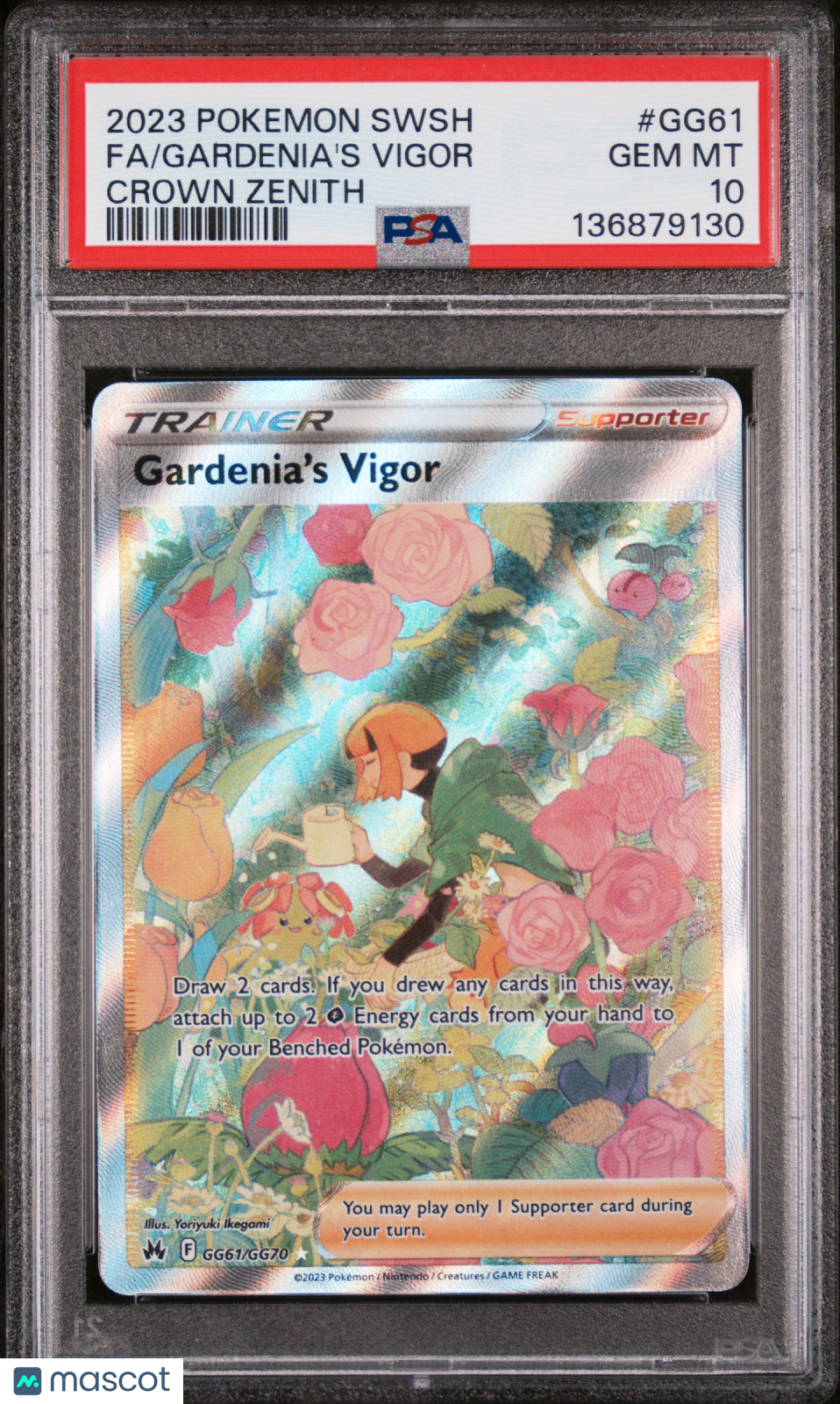2023 Pokemon Sword And Shield Crown Zenith Gardenia's Vigor Fa PSA 10 #GG61 Gem