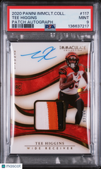 2020 Immaculate Coll Tee Higgins #117 Rookie Patch Autograph /99 Auto PSA 9