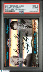2007 Donruss Americana Co-Stars Signatures Hagman / Barbara Eden #/50 PSA 8 Auto