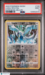 2020 Pokemon Sword & Shield Darkness Ablaze Lugia Reverse Foil PSA 9 #140