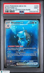 2023 Pokemon Mew EN-151 Blastoise EX Special Illustration Rare PSA 9 #200 MInt