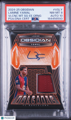 2024 Obsidian Volcanic Material Signatures Lamine Yamal /99 Orange PSA 8 Auto 10