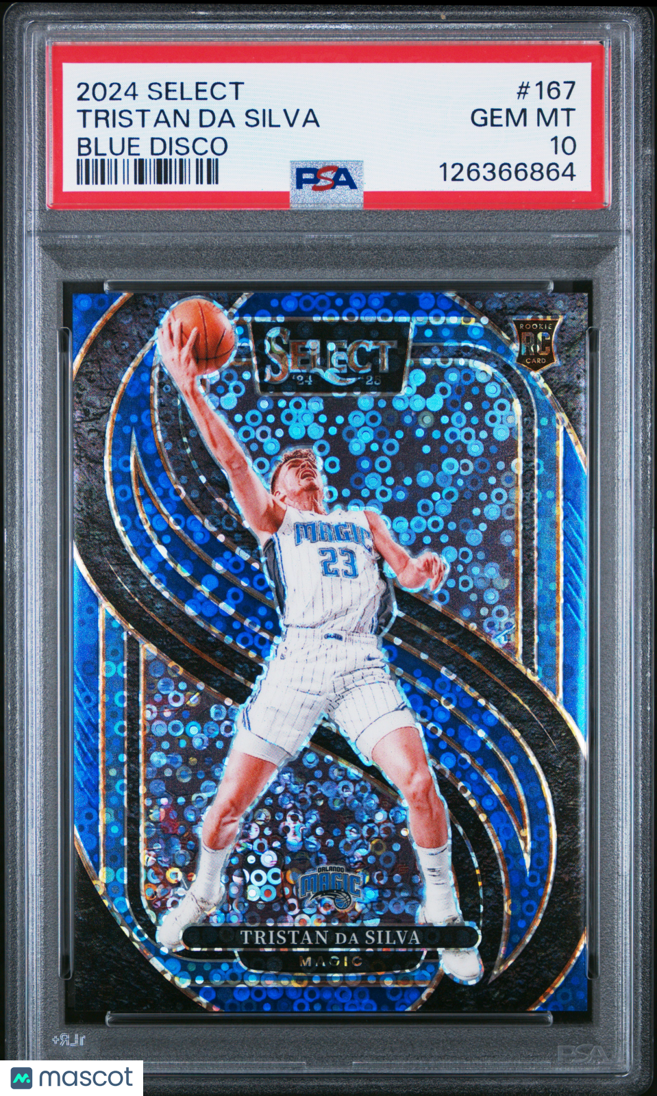 2024 Panini Select Tristan Da Silva #167 Blue Disco Rookie #/25 PSA 10 Pop 2