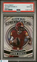2024 Topps Finest Debut Jayden Daniels #D1 Rookie RC PSA 10 Low Pop Commanders