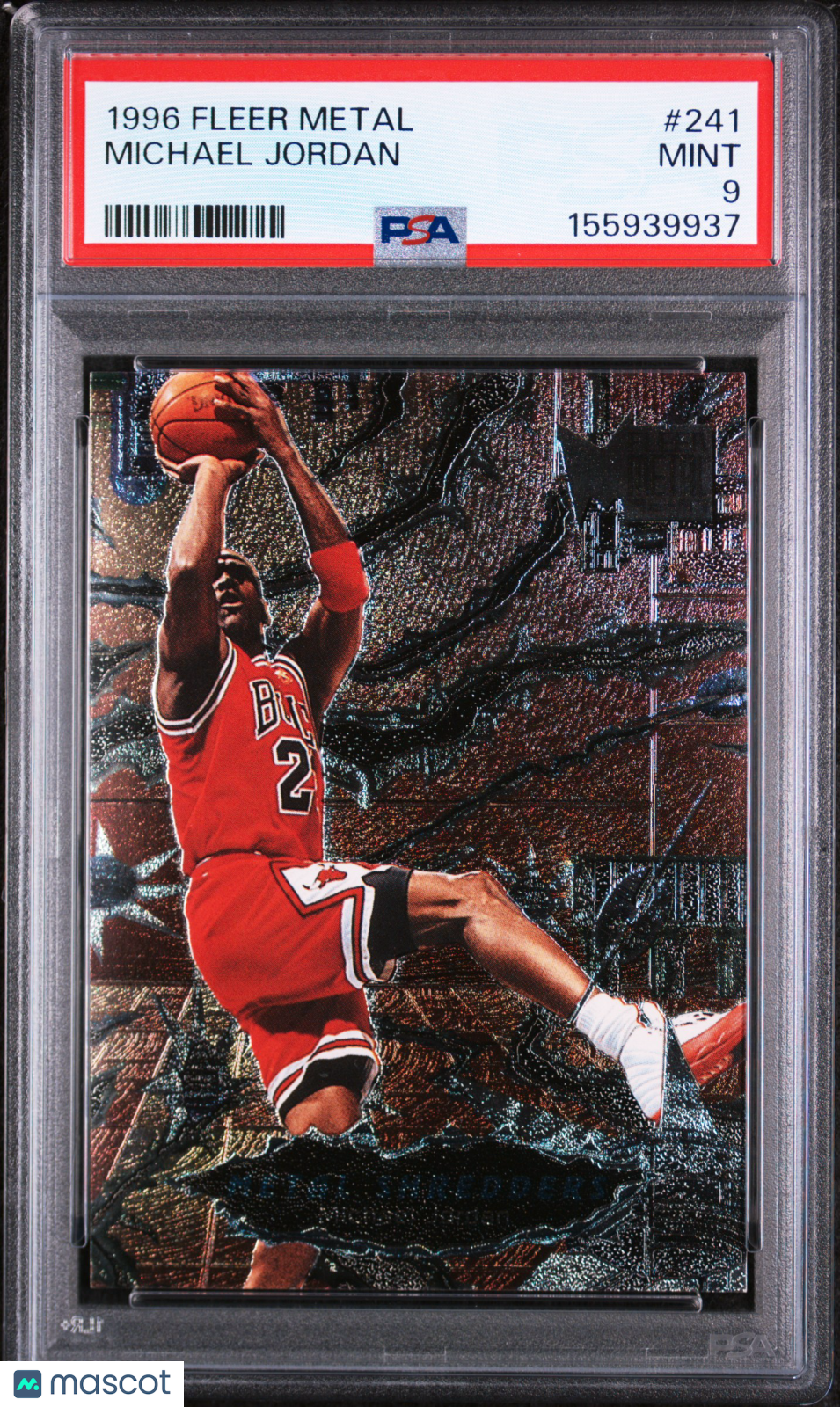 1996 Metal Michael Jordan #241 Metal Shredders PSA 9 Mint