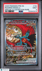 2025 Pokemon Prismatic Evolutions Roaring Moon EX Special Illus Rare PSA 9 #162