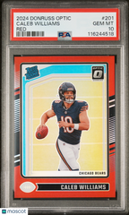 2024 Donruss Optic Caleb Williams #201 Red Prizm #/125 Rookie PSA 10 POP 7