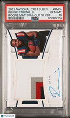 2022 National Treasures Rookie Auto Patch #/25 POP 1 Pierre Strong JR. PSA 10