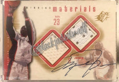 MICHAEL JORDAN 2000-01 UD SPX WINNING MATERIALS GAME USED SNEAKER JERSEY PATCH AUTO SSP AUTOGRAPH BULLS RARE