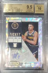 MICHAEL PORTER JR 2018-19 CONTENDERS ROOKIE TICKET CRACKED ICE /20 AUTO BGS 9.5/10 GEM NUGGETS