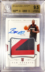 BAM ADEBAYO 2017-18 NATIONAL TREASURES ROOKIE AUTO PATCH #/99 BGS 9.5/10 TRUE GEM+ HEAT