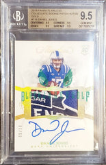 DANIEL JONES 2020 FLAWLESS ROOKIE AUTO LOGO PATCH #/10 PSA 10 GEM GIANTS