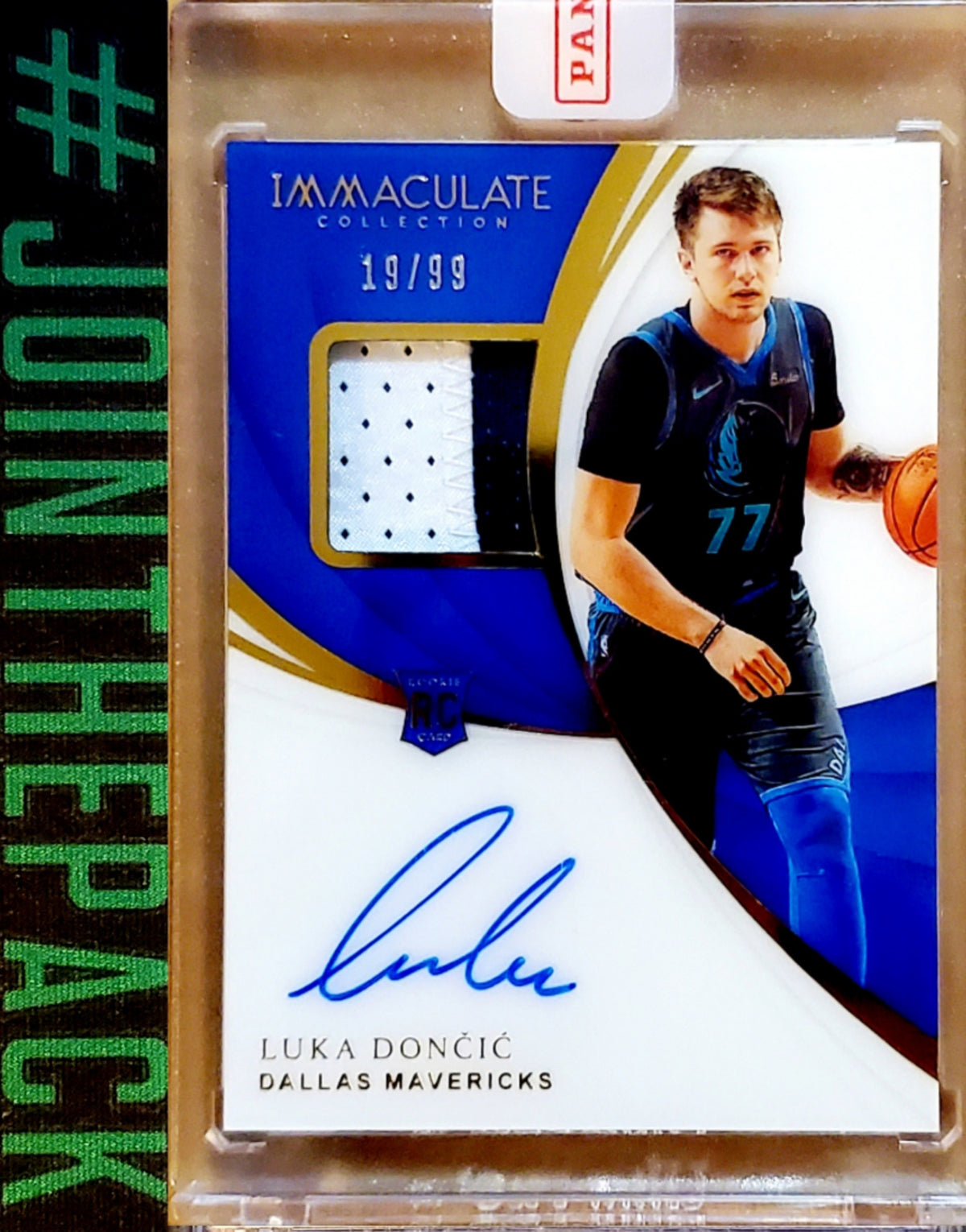 LUKA DONCIC 2018-19 PANINI IMMACULATE #124 ROOKIE AUTO PATCH #/99 RPA AUTOGRAPH MAVS