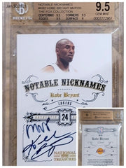 KOBE BRYANT 2012 NATIONAL TREASURES NOTABLE NICKNAMES AUTO #/35 AUTOGRAPH BGS 9.5/10