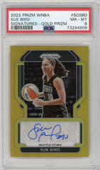 SUE BIRD 2022 PANINI PRIZM WNBA SIGNATURES GOLD PRIZM AUTO #/10 PSA 8