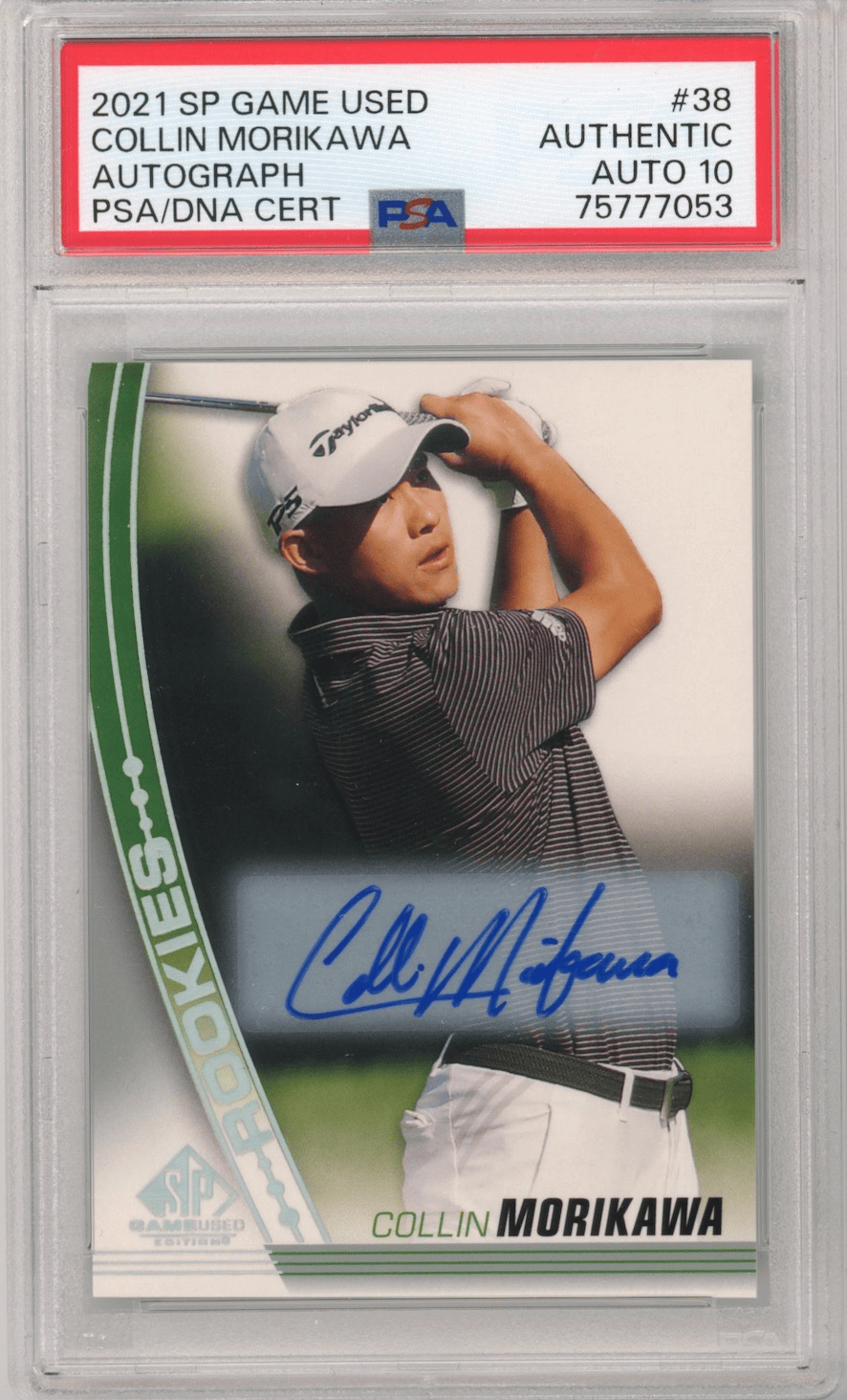 COLLIN MORIKAWA 2021 SP GAME USED AUTOGRAPH AUTO PSA