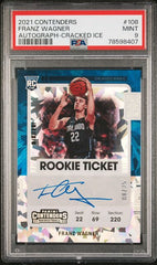 2021 CONTENDERS FRANZ WAGNER AUTOGRAPH CRACKED ICE #108 PSA 9