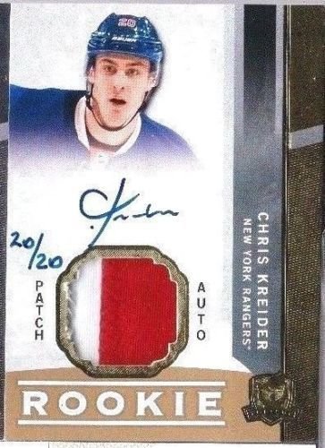 CHRIS KREIDER 12-13 THE CUP GOLD RAINBOW #20/20 ROOKIE AUTO PATCH JERSEY NUMBER