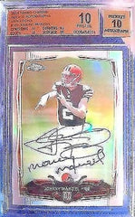 INSCRIBED MONEY MANZIEL 2014 TOPPS CHROME VARIATION REFRACTOR AUTO RC BGS 10 1/1