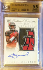 JAMEIS WINSTON 2015 NATIONAL TREASURES /99 LOGO SICK PATCH AUTO RC BGS 9.5/10