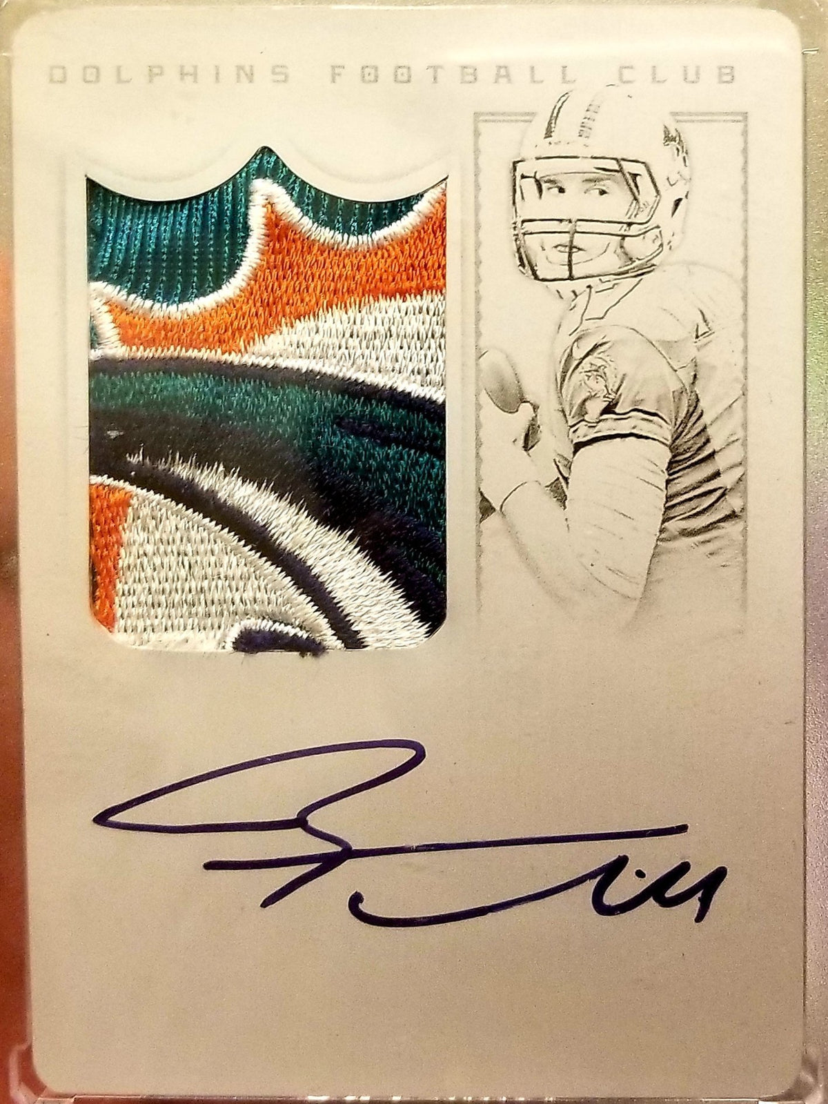 RYAN TANNEHILL 2012 NATIONAL TREASURES ROOKIE AUTO SICK LOGO PATCH PLATE #1/1