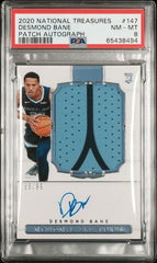 2020 NATIONAL TREASURES DESMOND BANE PATCH AUTOGRAPH #147 PSA 8