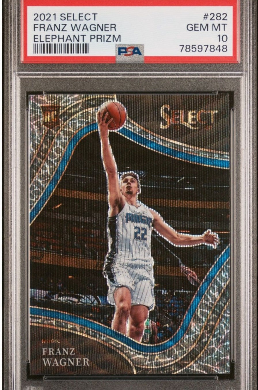 2021 PANINI SELECT BASKETBALL FRANZ WAGNER ELEPHANT PRIZM #282 GEM MT 10